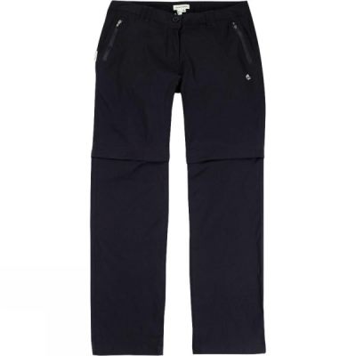 Pantalones Craghoppers Kiwi Pro Stretch Convertible Mujer - Negras - Chile VME457892